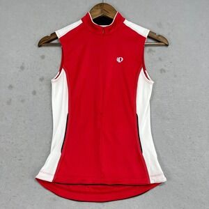 Pearl Izumi Select Womens Cycling Vest Full Zip Sleeveless Red White Size Small